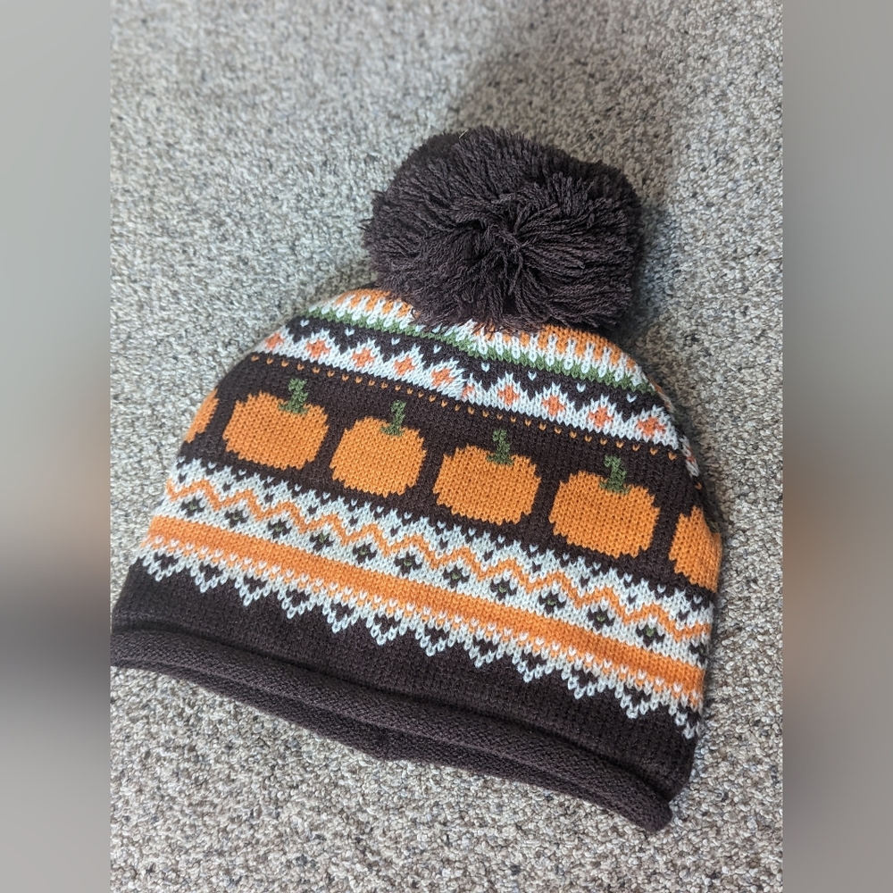 Gymboree Pumpkin/Fall Beanie 2T-3T